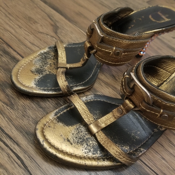 Christian Dior Heels Bronze Gold Jewelled Crystal Heels Dior Mules Size 7.5 - Picture 8 of 16